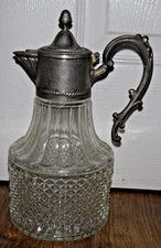 Large Vintage Claret Jug ~ Cut