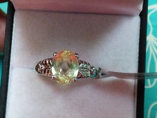 Canary Kunzite Solitaire Ring - Rare