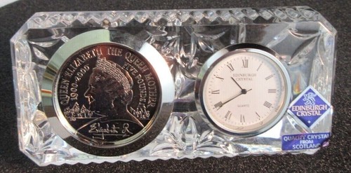 Edinburgh crystal clock with - clock,