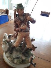 Rare Capodimonte Figuirine, The Fisherman, signed by Maggiore Inc certificate 