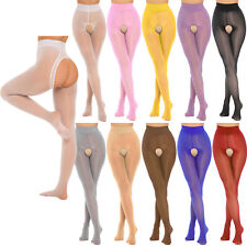 UK Women's Glossy Shiny Pantyhose Sheer High Waist Stockings Tights Nightwear