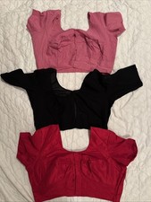 Women 3 Saree Blouses Cotton-