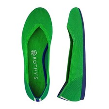 Rothy’s The Flat Jelly Bean Green RARE Women’s Size 6.5