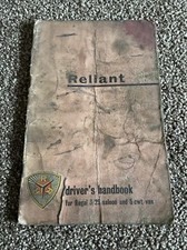 Reliant Regal - Driver’s Handbook. For 3/25 Saloon & 5 cwt Van.