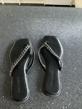 New Primark Black Sparkly Flip