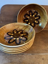 Vintage Sarreguemines (France) Pottery Bowls X6 Hand Painted. FLORENCE Pattern