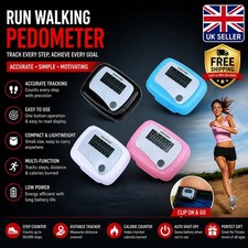 Lcd clip pedometer - on,