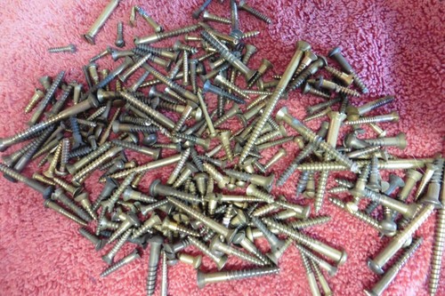 100 brass screws - 100's,