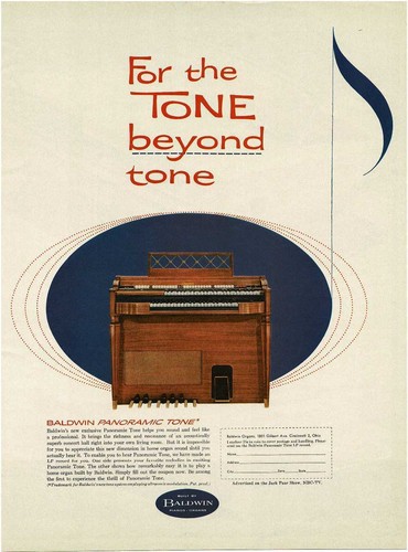 1961 baldwin home organ with - baldwin,