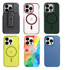 Tech21 Case for Apple iPhone 15 Pro Shockproof Cover Evo Crystal Lite Check Art