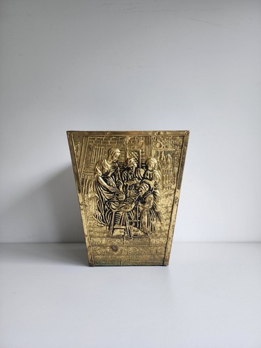 1950s brass square coal paper - square,