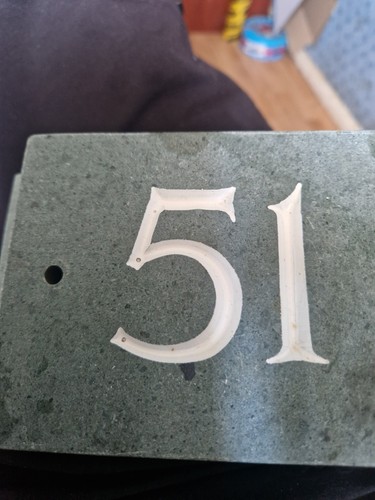 Number deep engraved - number,