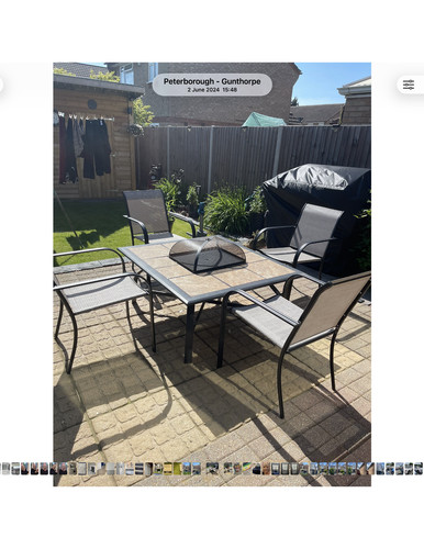 Garden firepit table and four - firepit,