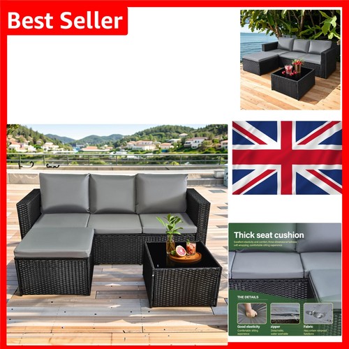 Rattan garden furniture set - furniture,