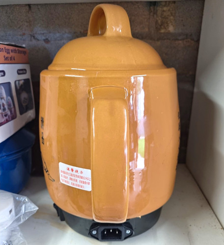 Brown ceramic electric kettle - ceramic,