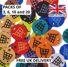 Shopping Trolley Cart Token £1 Reusable Trolley Coin Mixed colours - 3D printed.