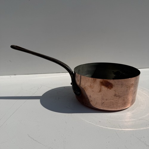 Vintage solid copper saucepan - solid,