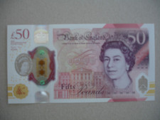 Queen Elizabeth £50 note with unusual serial number