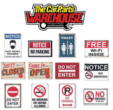 Metal wall signs Warning Large