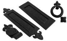Black Antique Front Door Set