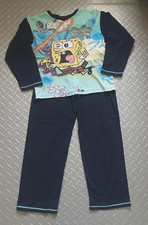 SPONGEBOB SQUAREPANTS 2003 VIACOM NAVY PJS AGE 9 - 10 YEARS PYJAMAS