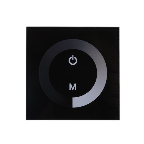 Glass faced touch - faced, dimmer