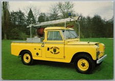 TRANSPORT Postcard SWB Land Rover Fire Engine West Sussex Vintage by Judges