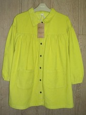 Next New Girls Yellow Cotton Corduroy Dress Age 5-6 116cm
