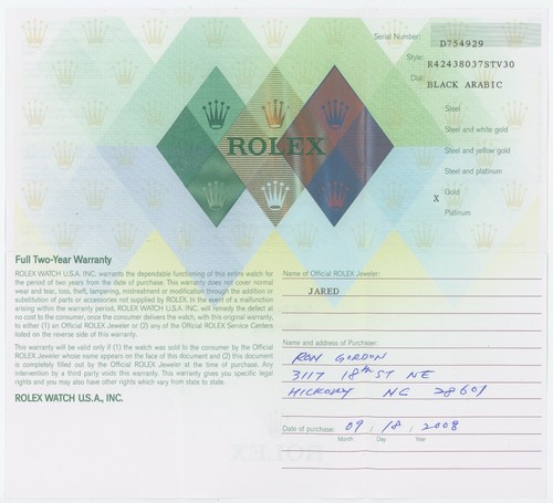 Rolex cellini warranty - cellini,