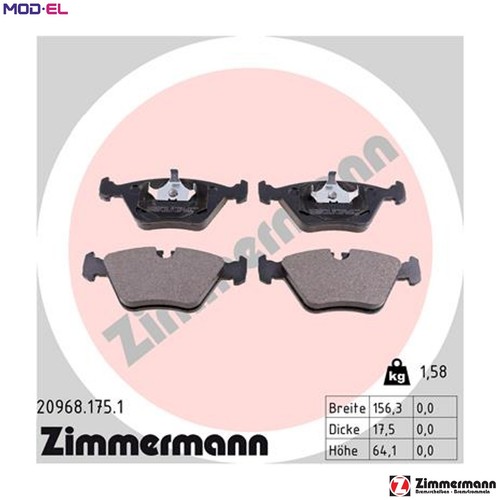 Brake pad set disc - set,