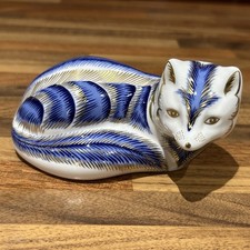 Artic fox - ROYAL CROWN DERBY PAPERWEIGHT SILVER  STOPPER NO BOX 