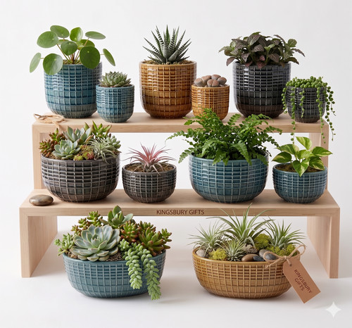 Geometric ceramic plant - geometric,