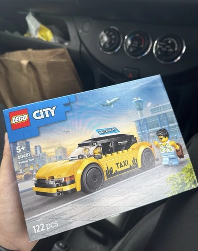 Lego city yellow taxi toy - lego,