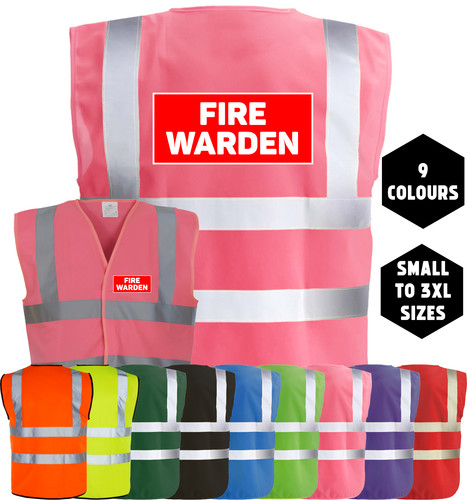 Fire warden printed vis - fire,