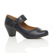 WOMENS LADIES MID HEEL MARY