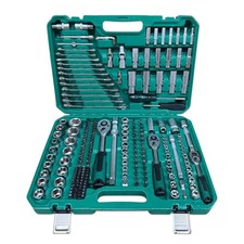 216PCS Socket & Ratchet Wrench Set CR-V Steel 1/4" 3/8" 1/2" Drive Tool Kit