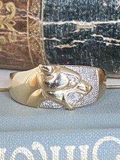 Gents 9ct Gold & Diamond