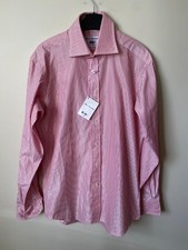 New T.M. Lewin John Francomb Milan Shirt 15" stripes metallic sparkle