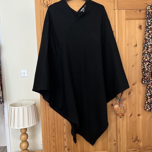 Bnwot black ribbed poncho size - bnwot,