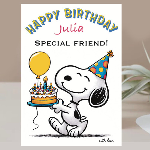 Snoopy birthday card - snoopy,