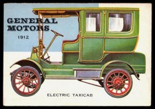 1912 Electric Taxicab 1953-55 Topps World on Wheels (R714-24) #157
