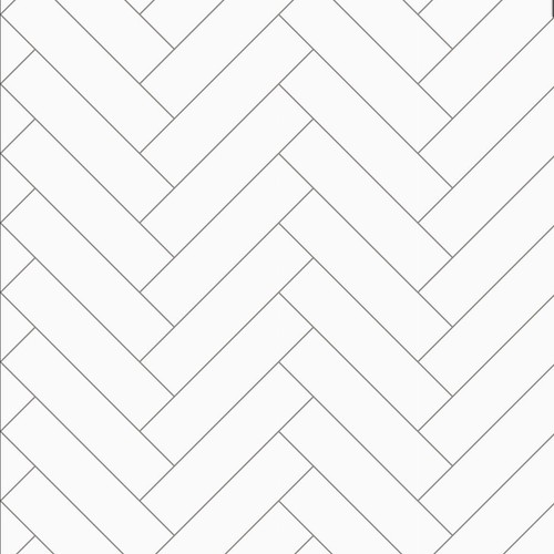 Chevron white tile - white, 1000mm