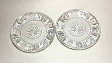 WATERFORD ~ Pair of Crystal 8" DESSERT/SALAD PLATES (Millennium -5 TOASTS)