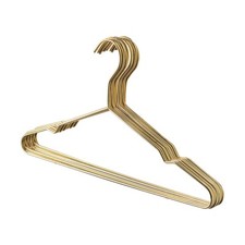 10x Gold Metal Coat Hangers