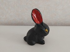 Sylvac Black Cellulose Rabbit.  (17cm)