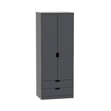 Graphite Matt Cut Out Handle 2 Door & Drawer Contract Quality Islington Wardrobe