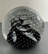 Caithness Cauldrons Scottish Glass Paperweight Vintage