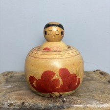 13cm Japanese Kokeshi Doll - Vintage Collectible- Antique Wooden Folk Art - #H65