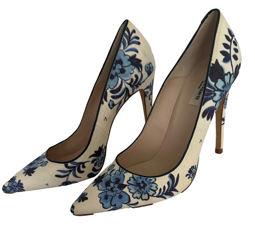 Bennett blue white floral - white,