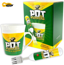 Pot Noodle Spinning Fork & Mug Gift Set - Funny Novelty Gifts for Men,